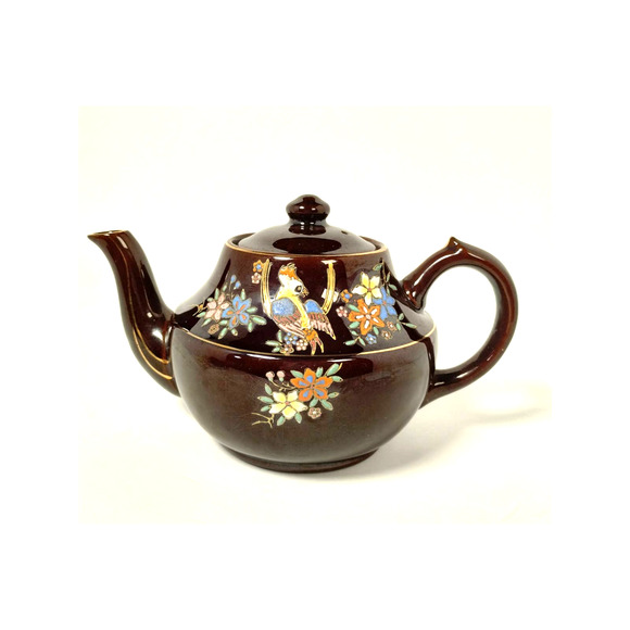 Unknown Other - Vintage Teapot, Hand-Painted, Occupied Japan, 1945-1952, Bird Design